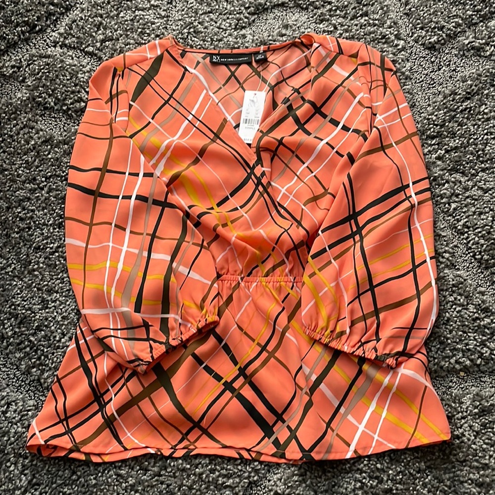 Striped blouse.